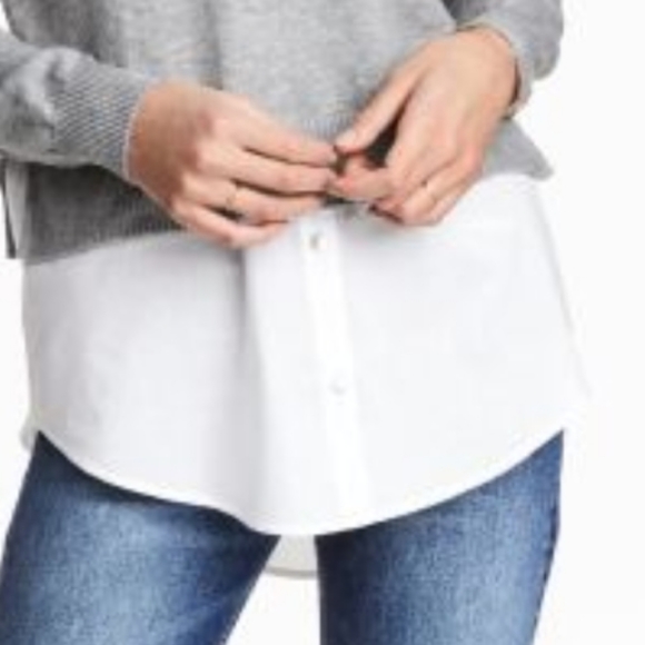 H and M Jumper with Attached Shirt Collar - Picture 2 of 5